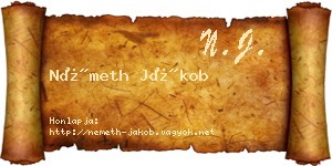 Németh Jákob névjegykártya